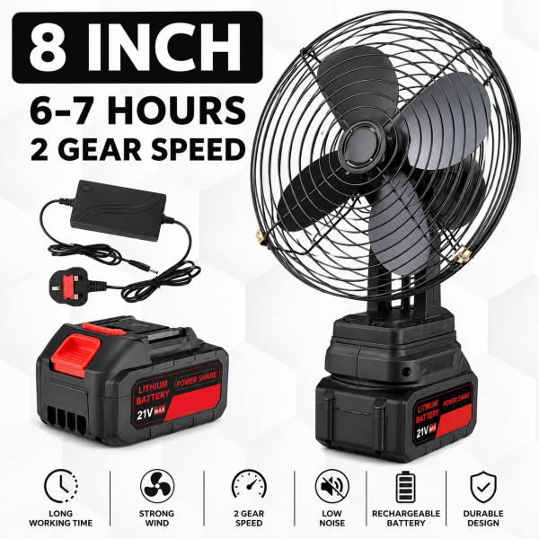 48V Heavy-Duty Rechargeable Portable Fan Doubly Battery - Image 2