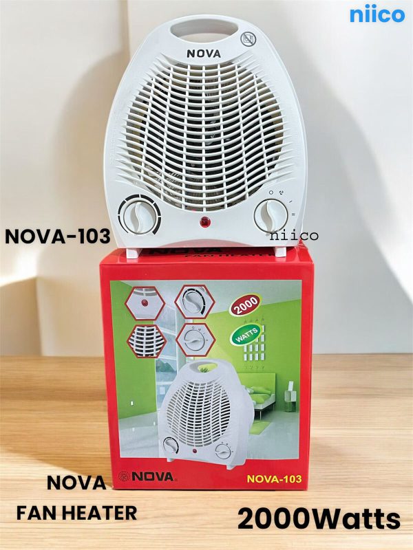 NOVA 2000W Room Heater for Indoor Use, 3 Heat Settings, Fan- Model No= 103 - Image 2