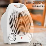 NOVA 2000W Room Heater for Indoor Use, 3 Heat Settings, Fan- Model No= 103