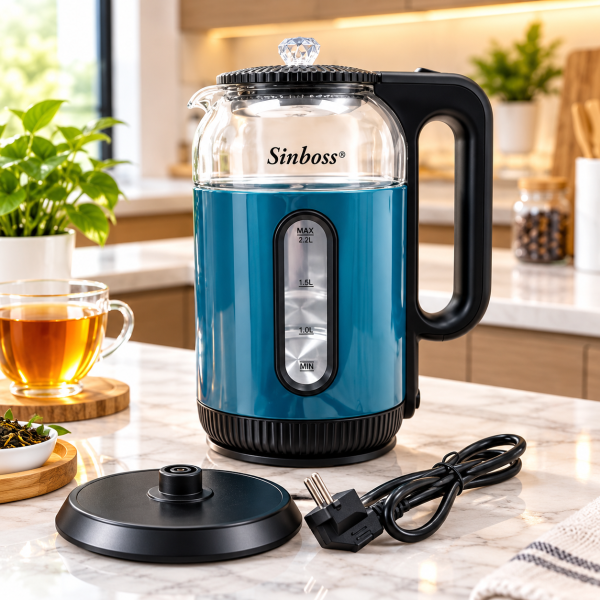 Sinboss Glass Electric Kettle (2.2 Liter) - Image 2